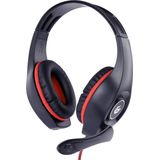 GEMBIRD Gaming Headset - Volume Control - Rood/Zwart