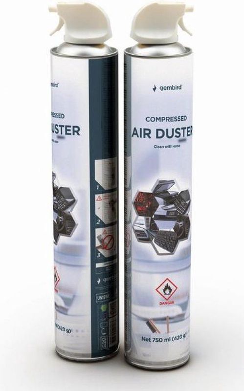 Gembird - Spuitbus met perslucht - Air duster spray compressed gas- 750ml- 1 stuk