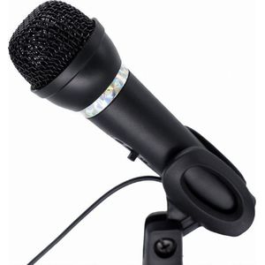 Gembird condensator microfoon met bureaustandaard - 1x 3,5mm Jack / zwart - 1,3 meter
