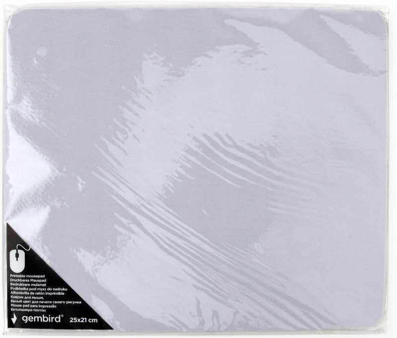 Gembird - MP-PRINT-M - Muismat - Wit - Stof - Antislip Onderkant