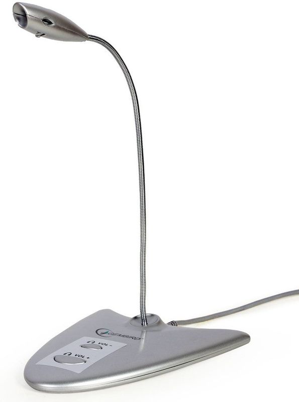 Gembird MIC-DU-01 Microfoon - Zilver - USB