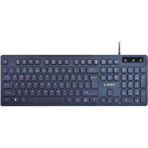 Gembird multimedia toetsenbord USB- chocolate - zwart, supersilent en comfortabel 12 multimedia keys