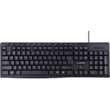 Gembird bedraad USB toetsenbord met 13 multimedia toetsen - QWERTY (US) / zwart - 1,4 meter