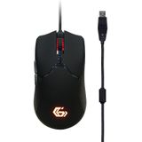 Gembird GGS-UMGL4-01 toetsenbord Inclusief muis USB QWERTY Amerikaans Engels Zwart