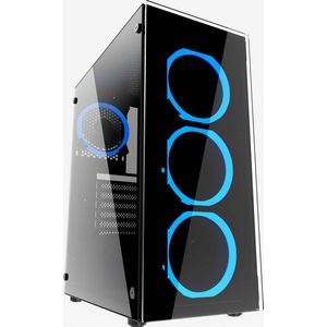 ATX Semi-toren doos GEMBIRD CCC-FC-1500RGB Zwart
