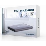 Gembird - EE2-U3S-3-LG - Harddisk Behuizing - Grijs - USB 3.0