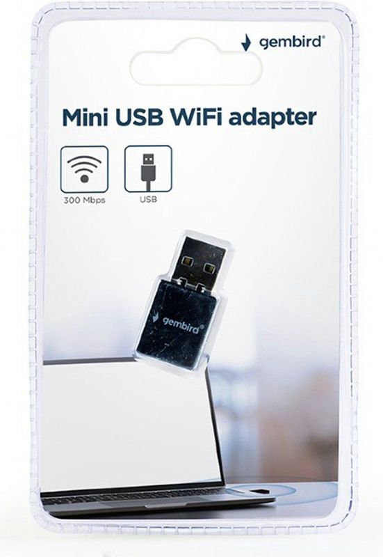 Gembird - WNP-UA300-01 - Netwerkadapter - Zwart - USB 2.0