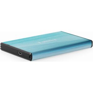 Gembird - EE2-U3S-3-B - HDD-behuizing - Blauw - Geborsteld Aluminium