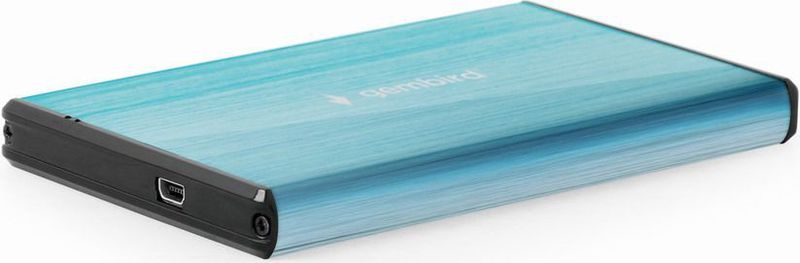 Gembird EE2-U3S-3-B USB 3.0 2.5" HDD-behuizing geborsteld aluminium mėlynas (2.5"), Harddisk behuizing, Blauw