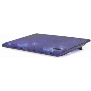 Gembird Notebook-Koeler Höhenverstellbar tot 15,6 inch 2 koeler