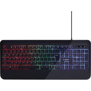 Gembird Gaming toetsenbord - RGB Led verlichting - Ultra slim Gaming keyboard voor Gaming PC