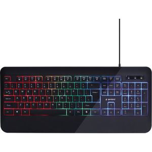 Gaming toetsenbord - QWERTY - RGB - Ultra slim - 12 multimedia toetsen - 1,5 meter - Zwart