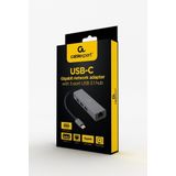 USB Hub GEMBIRD A-CMU3-LAN-01 Grey