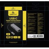 USB Hub GEMBIRD A-CMU3-LAN-01 Grey