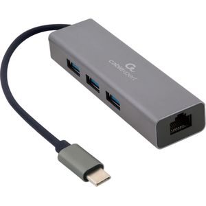 USB Hub GEMBIRD A-CMU3-LAN-01 Grey