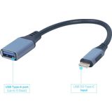 Gembird - USB-C naar OTG AF Adapter - Grijs - 0.15 m - USB 3.2 Gen 1