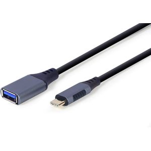 Gembird - USB-C naar OTG AF Adapter - Grijs - 0.15 m - USB 3.2 Gen 1