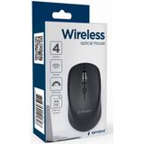 Gembird - MUSW-4B-05 - Draadloze Muis - Zwart - Optisch - Ergonomisch Ontwerp