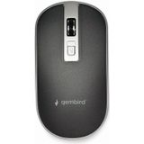 Gembird MUSW-4B-06-BS Muis - Zilver - Zwart - Draadloos