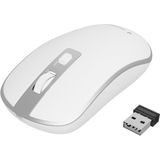Gembird MUSW-4B-06-WS Muis - Zilver - Wit - Draadloos - Ergonomisch