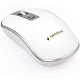 Gembird MUSW-4B-06-WS Muis - Zilver - Wit - Draadloos - Ergonomisch