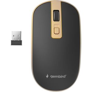 Gembird - MUSW-4B-06-BG - Draadloze Muis - Zwart - Goud