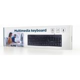 Gembird - Multimedia-Toetsenbord - Zwart - Bedraad - VS-Indeling