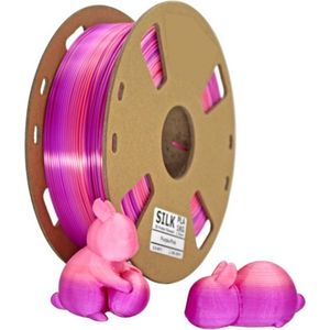 Gembird - PLA Silk Rainbow - 3D Printer Filament 2 kleurig  - Rood en Paars - 1.75 mm - 1 kg