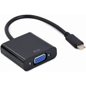 GEMBIRD Câble adaptateur USB de type C à VGA 15 cm Noir