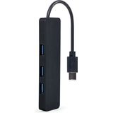 Gembird - 4-poorts USB 3.1 Gen 1 Type-C HUB - Zwart - USB-Hub