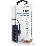 Gembird - USB 3.1 Gen 1 4-poorts Docking Station - Zwart - 4 USB-A Poorten