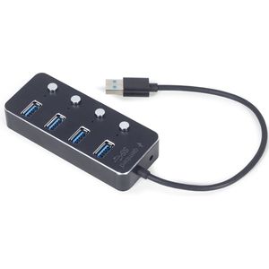 Gembird - USB 3.1 Gen 1 4-poorts Docking Station - Zwart - 4 USB-A Poorten
