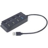 Gembird - 4-poorts USB Hub - Zwart - USB 3.1 - Compact Docking Station