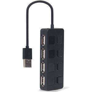 Gembird - USB 2.0 Hub - Zwart - 4 Poorten met Schakelaars