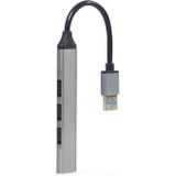 Gembird - 4-poorts USB-hub - Zilver - USB-C - 4 Havens