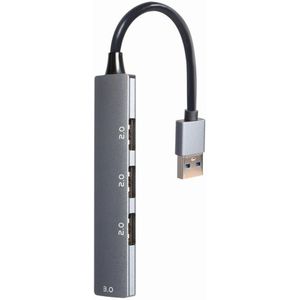 Gembird - 4-poorts USB-hub - Zilver - USB-C - 4 Havens