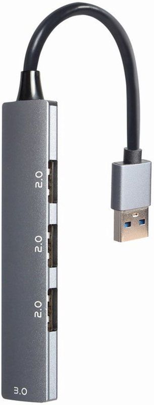 Gembird - 4-poorts USB-hub - Zilver - USB-C - 4 Havens