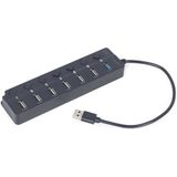 Gembird - 7-poorts USB Hub - Zwart - USB-C - Docking Station