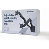Gembird - Muurbeugel - Voor 2 Monitoren - Tot 27 Inch - Interactief