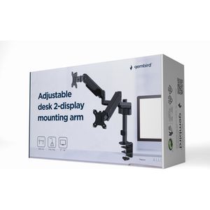 Dubbele Monitorarm - Zwenkbaar - Geschikt voor 17”-32” - Max. 9 kg