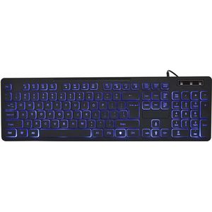 Gembird - Toetsenbord - KB-UML3-02 -QWERTY Backlight Keyboard - 3 instelbare LED verlichtingen