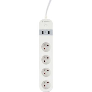 Slimme 4-voudige stekkerdoos met USB laadpoorten, met Penaarde