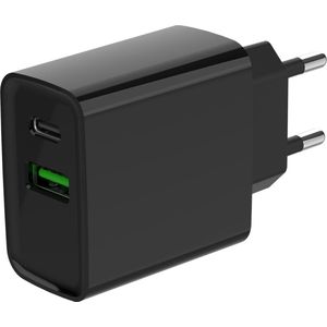 USB-C Combo Snellader - 20W Laadvermogen - Type-C en USB Poort