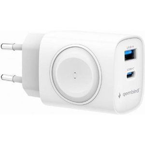 Gembird - TA-UC-PDQCW20-01-W - 2-in-1 Snellader - Wit - USB-C en USB-A