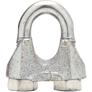 DX - Type 741 - Kabelklem - Verzilverd Staal - Voor Staalkabels 14mm