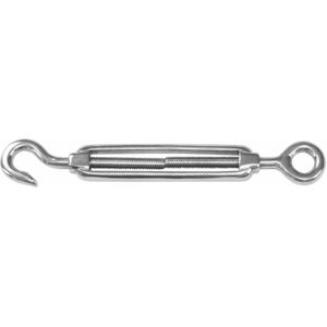 Spanschroeven/draadspanner met haak/oog - 1x - 5cm - verzinkt zamak - 50kg - M5 schroefdraad