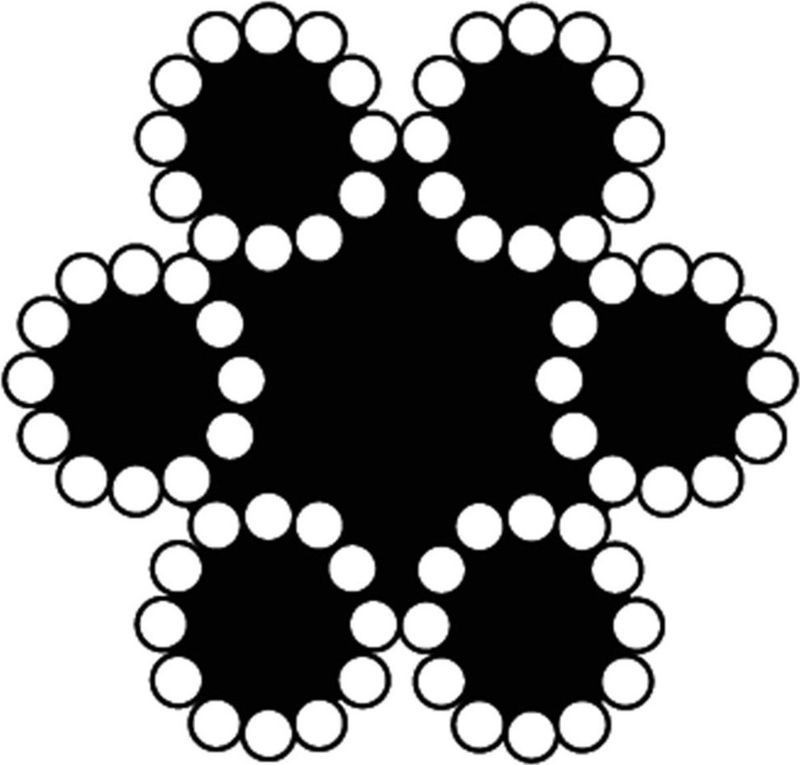 DX - Staalkabel - Verzinkt - 6x12 - 7 Touwkernen - 50 Meter