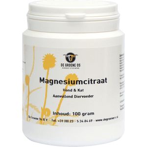 De Groene Os Magnesiumcitraat Hond / Kat 100 GR