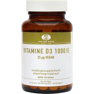 Van Der Pigge Vitamine D 1000IE vegan 100 tabletten
