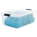 IRIS Topbox Opbergbox -30L - Kunststof - Transparant - Set van 3